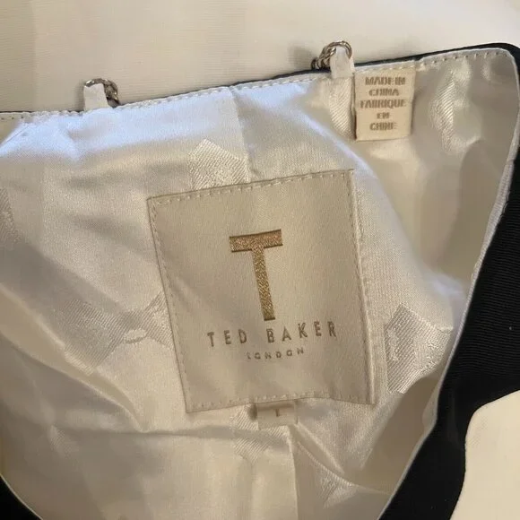 NWOT Ted Baker London Ruffle Cuff Embroidered Jacket Size 1 $395
